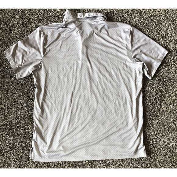 Adidas Men's Ultimate UPF50 DOT Print Golf Polo Silver XL‎ - Picture 5 of 5